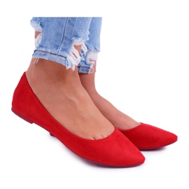 PS1 Ballerine da donna rosse in camoscio Bueno rosso