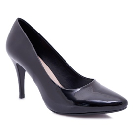 Décolleté laccate Sergio Leone Stiletto Nero Greca
