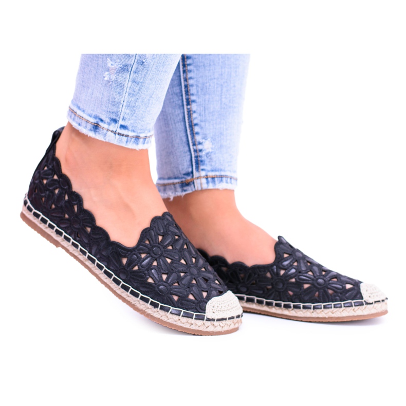 Lu Boo Espadrillas Nere da Donna con Ballerine Macarena nero