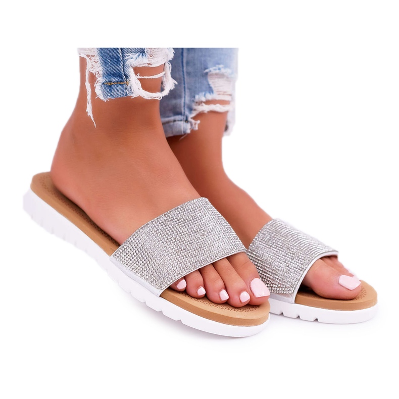 Lu Boo Pantofole Argento Da Donna Con Paillettes Goodies grigio