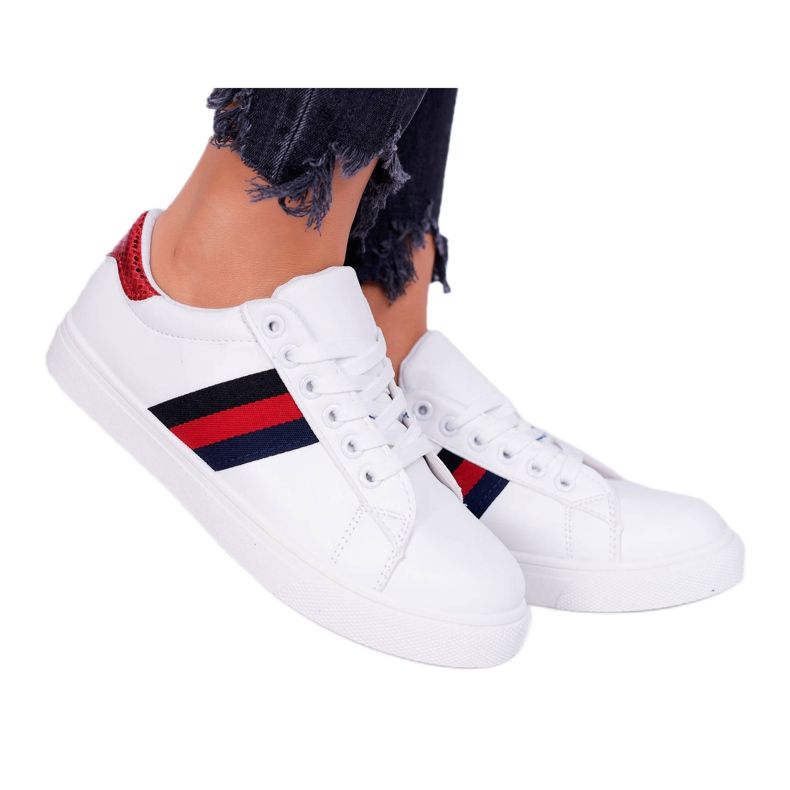 SEA Scarpe sportive da donna con cinture AceGu bianche e rosse bianca
