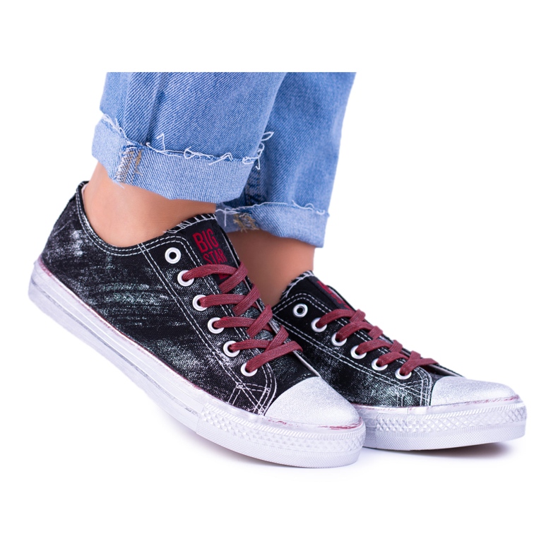 Sneakers Big Star Nere Placcate Argento BB274013 nero