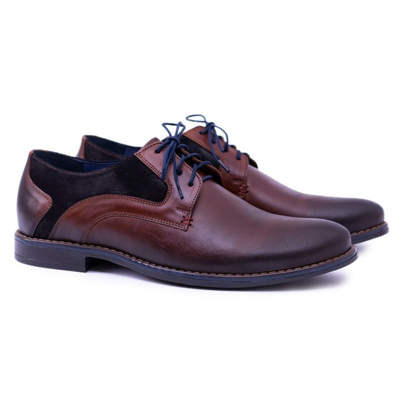 Scarpe Zinedine da uomo in pelle marrone Nikopol