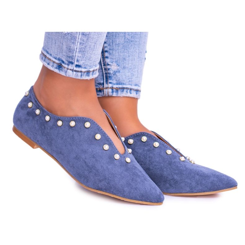 Lu Boo Scarpe blu con ritagli Merseo Beads