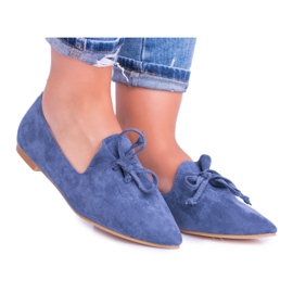 Lu Boo Ballerine Blu Navy In Pelle Scamosciata Lordsy Spitz Feliciano