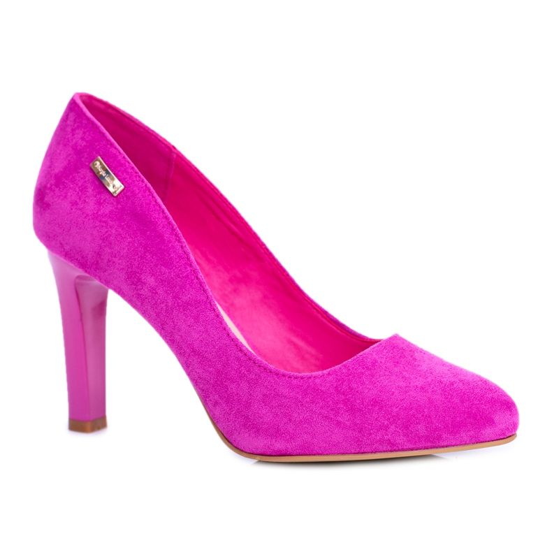Décolleté Con Tacco Donna Camoscio Fucsia Sergio Leone Campbell rosa