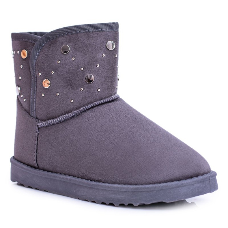 BUGO Stivali da neve caldi grigi da donna in camoscio Biggy grigio
