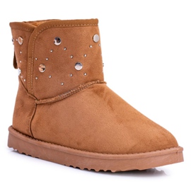 BUGO Stivali da neve caldi da donna Suede Camel Biggy marrone