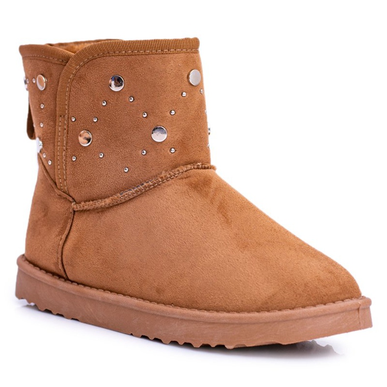BUGO Stivali da neve caldi da donna Suede Camel Biggy marrone
