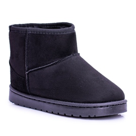 FRROCK Stivali da neve da bambino per bambini neri caldi Gooby nero