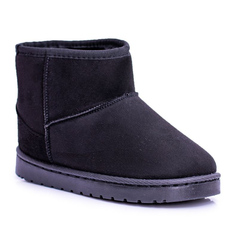 FRROCK Stivali da neve da bambino per bambini neri caldi Gooby nero
