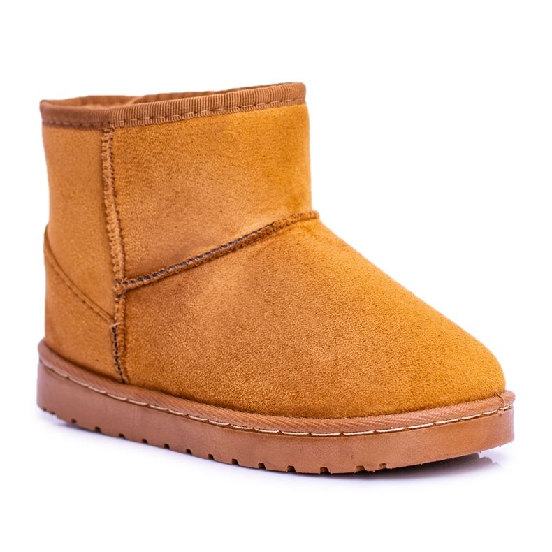 FRROCK Caldi stivali da neve da bambino per bambini Khaki Gooby giallo