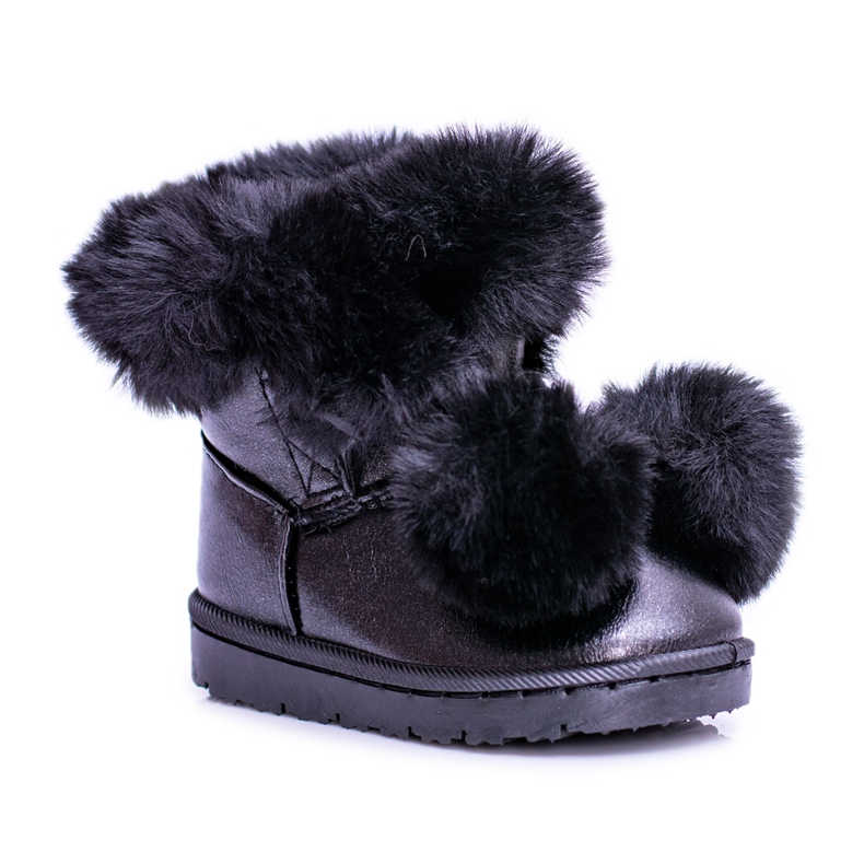 FRROCK Stivali da neve per bambini riscaldati neri per bambini Roofy nero
