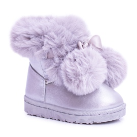 FRROCK Szare Warmed Stivali da neve per bambini e ragazzi Roofy grigio