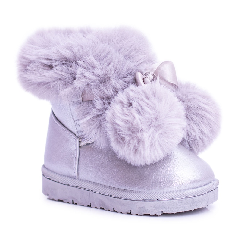 FRROCK Szare Warmed Stivali da neve per bambini e ragazzi Roofy grigio