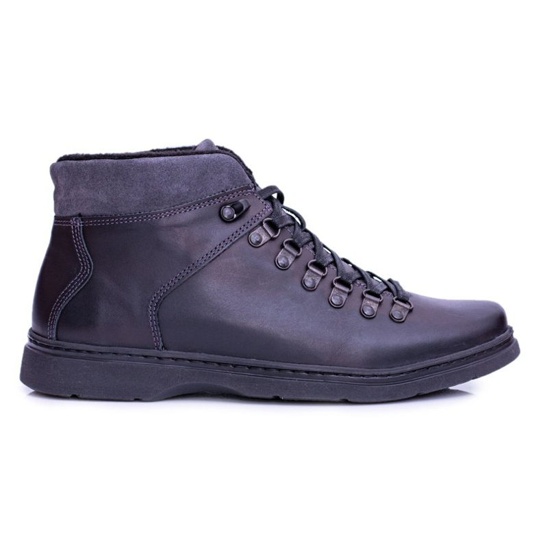 Stivali caldi da uomo Neex in pelle nera Timmo Booties nero