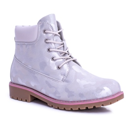 EVE Stivali da bambino caldi grigi per bambini Trappers MoroStyle grigio