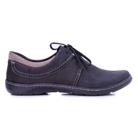 KOMODO Scarpe da uomo in pelle nabuk nere Fuego nero