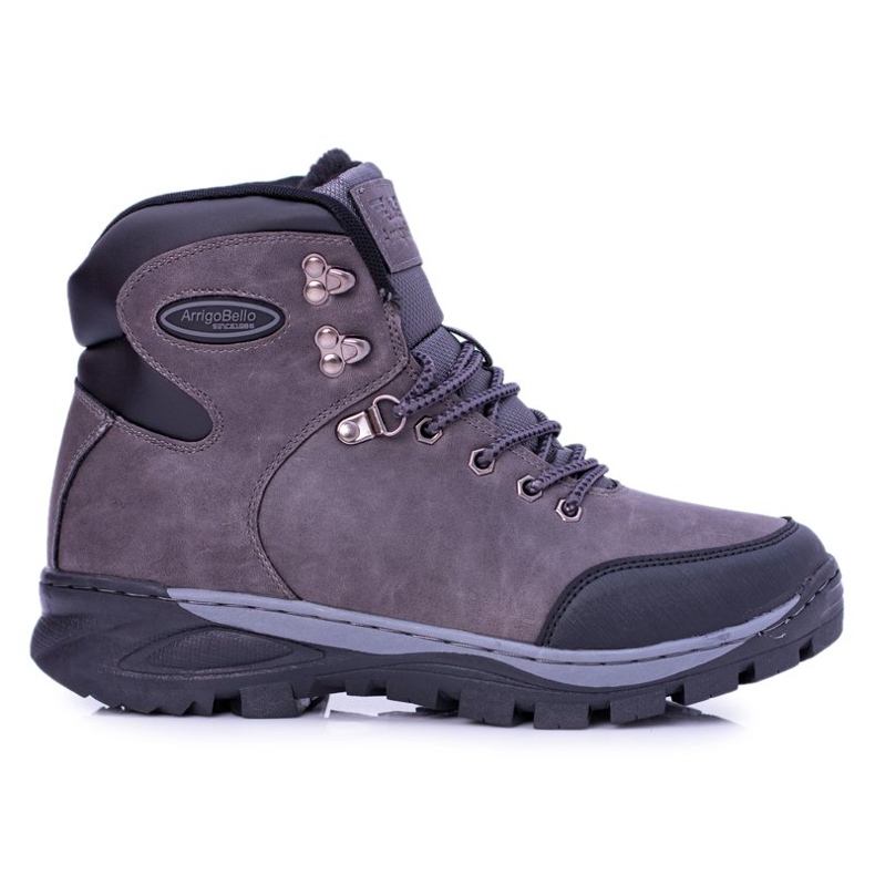 Ax Boxing Scarpe da trekking da uomo Hear Warm with Fur grigio