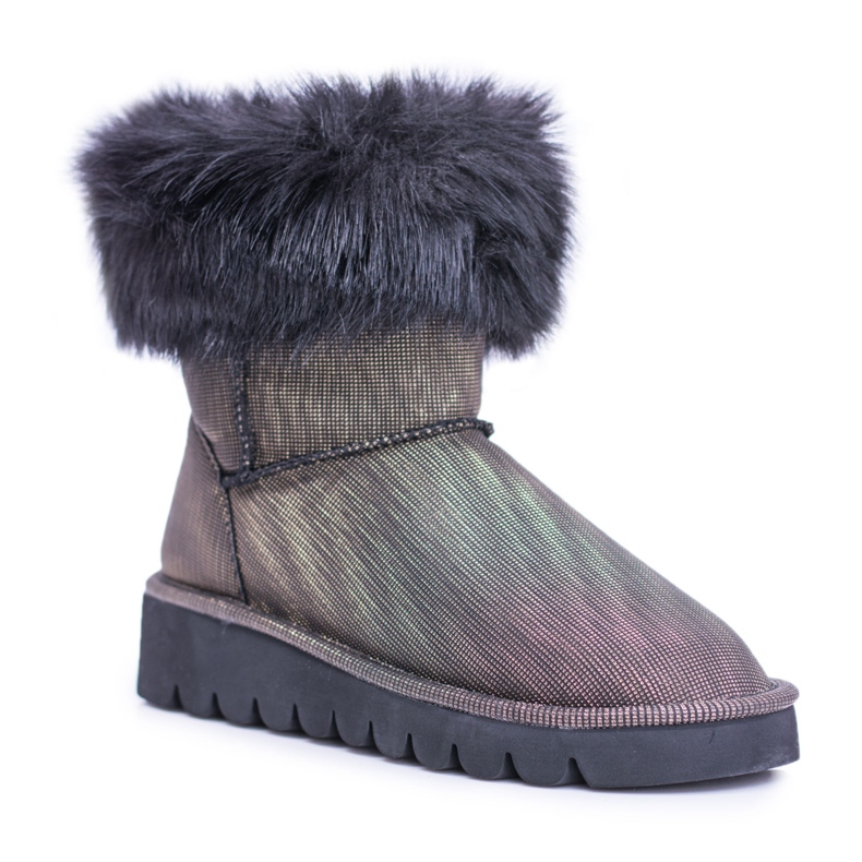 Moow Stivali Alti Da Neve Da Donna Con Pelliccia Fourrure multicolore giallo