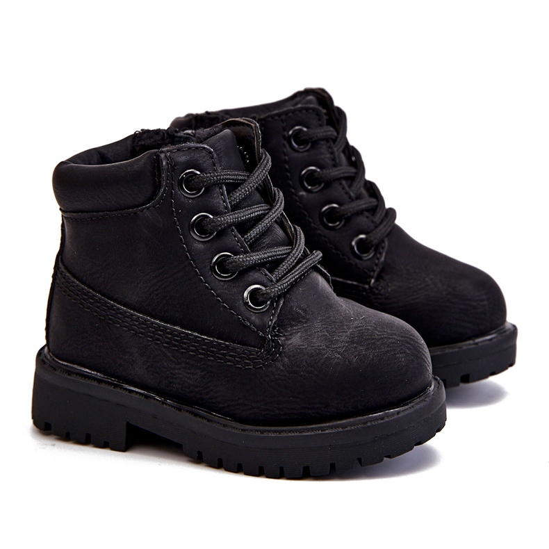 FRROCK Stivali Trappers riscaldati neri per bambini Dexter nero nero