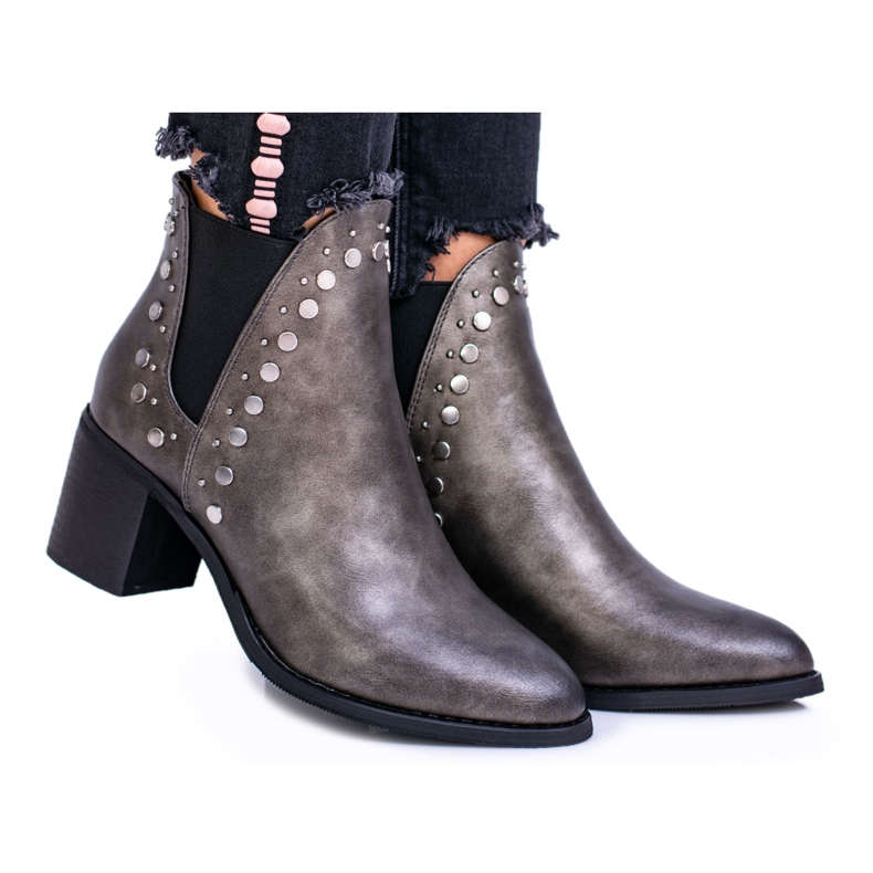 FRERY Stivaletti da donna Stivaletti Jodhpur Rivets Savage grigio