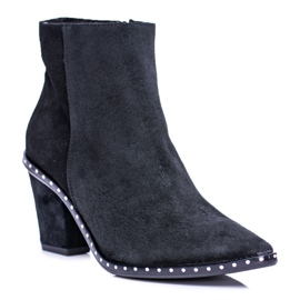 Deoni Stivali da donna in pelle con cerniera neri Sonoma nero