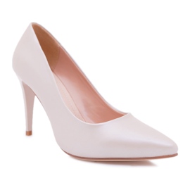 Sergio Leone Pearl Pumps Stiletti Nude Feliciana beige