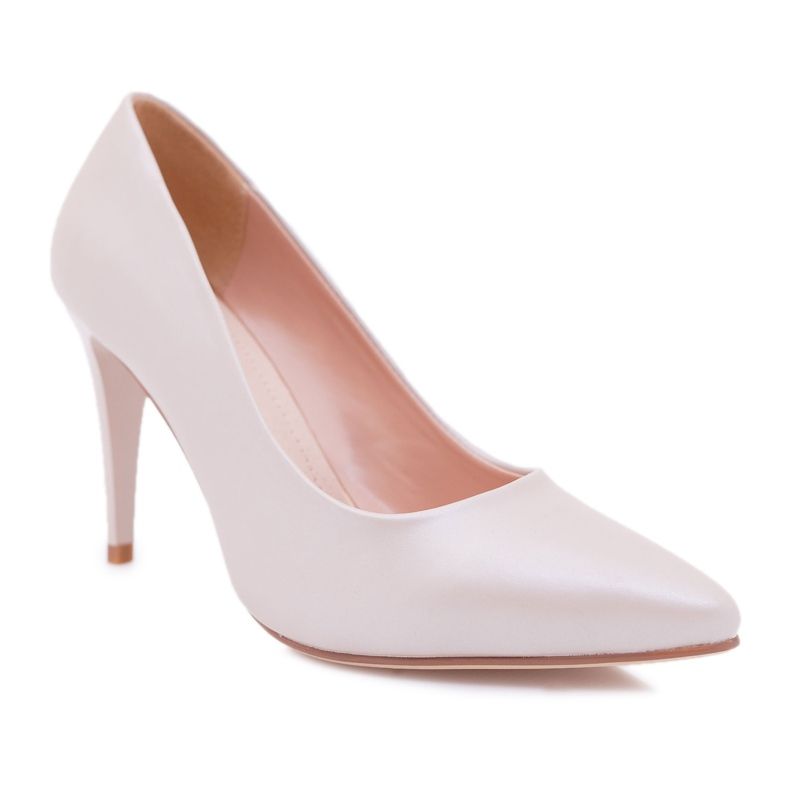 Sergio Leone Pearl Pumps Stiletti Nude Feliciana beige