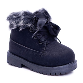 FRROCK Stivali caldi neri da bambino Fobos nero