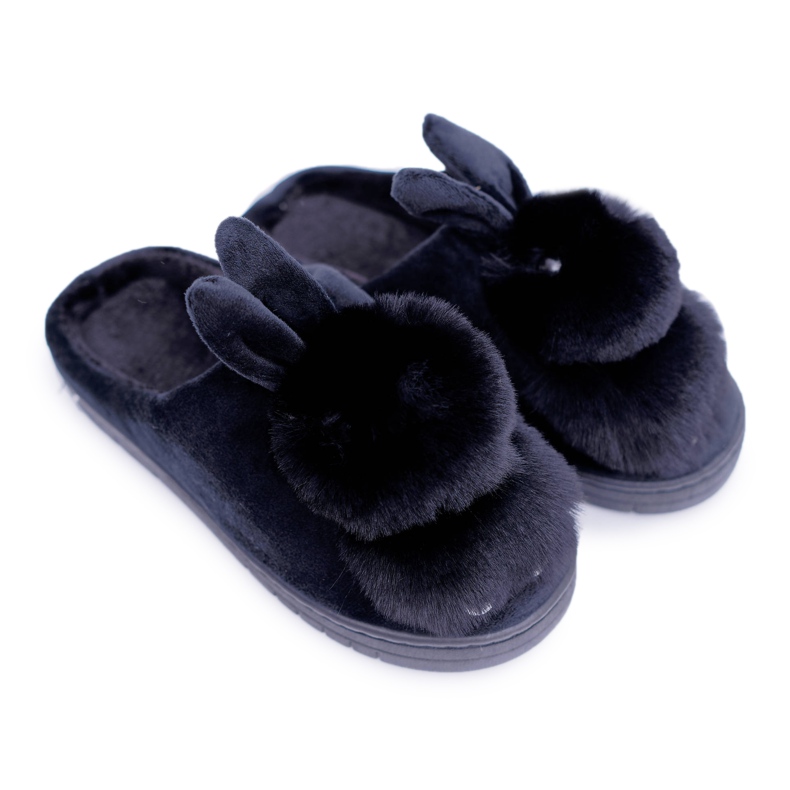 Pantofole Classiche Da Donna Con Coniglio Nero Howi