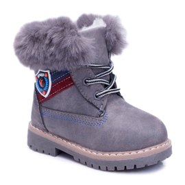 Stivali Da Bambino Con Pelliccia Warm Trappers Grigio Cobi