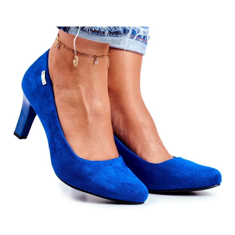 Décolleté da donna Sergio Leone Scamosciato Indaco Orsola blu