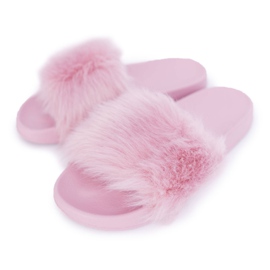 Pantofole Da Donna Con Pelliccia Pelliccia Rosa Chiaro