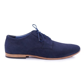 Bednarek Polish Shoes Scarpe brogue da uomo Bednarek Nubuck Openwork Navy Blue Hermes blu navy
