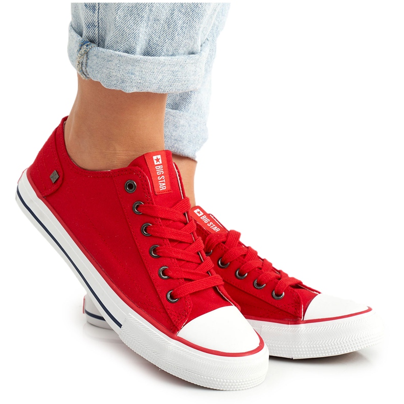 Sneakers basse da donna Big Star Rosse DD274339 rosso