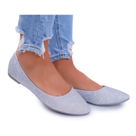 PS1 Ballerine Donna Glitter Argento Fifi grigio