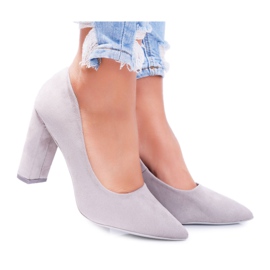 SEA Décolleté Da Donna Con Tacco In Pelle Scamosciata Grigio Fragola