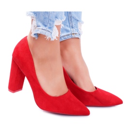 SEA Décolleté Da Donna Con Tacco In Pelle Scamosciata Rosso Fragola