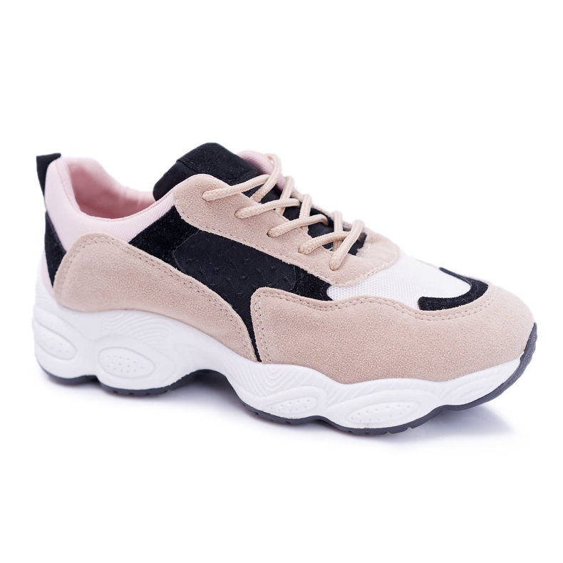 NFR Scarpe Sportive Donna Camoscio Beige Lollipop