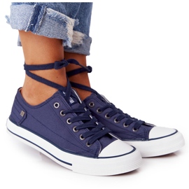 Sneakers da donna Big Star con punta in gomma blu navy DD274335