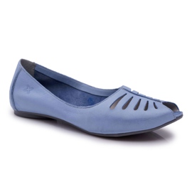 Ballerine da donna Maciejka Pelle Azzurro 03497-33 blu
