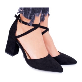 PS1 Décolleté Da Donna Con Tacco In Spitz Nero Cosmo