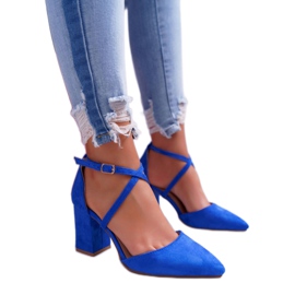 PS1 Décolleté Da Donna Con Tacco In Spitz Fiordaliso Cosmo blu