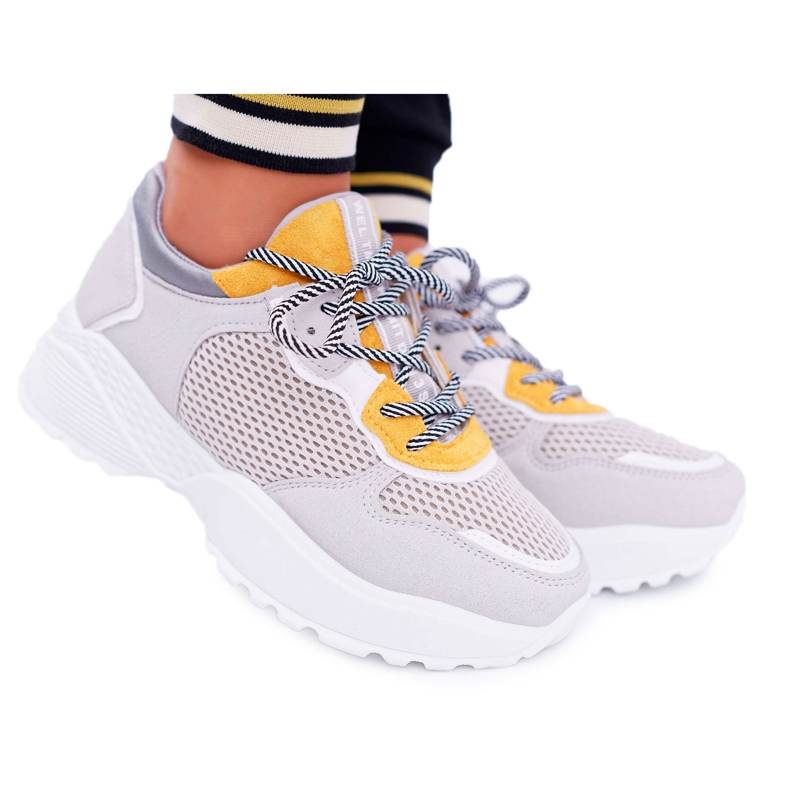 NFR Scarpe Sportive Donna Suola Alta Gialle Chillout grigio multicolore giallo