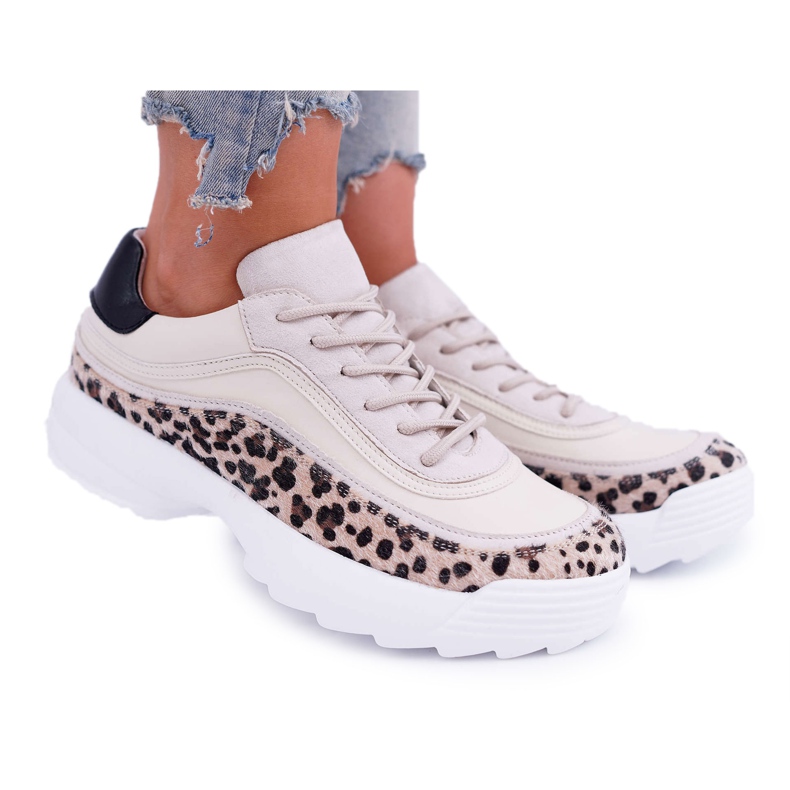 FC1 Scarpe sportive da donna Leopard Debora beige marrone