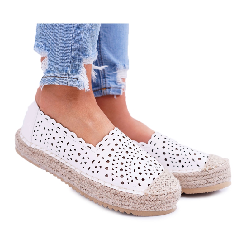 HAN Espadrillas da donna, Slip-on White Satisfaction bianca