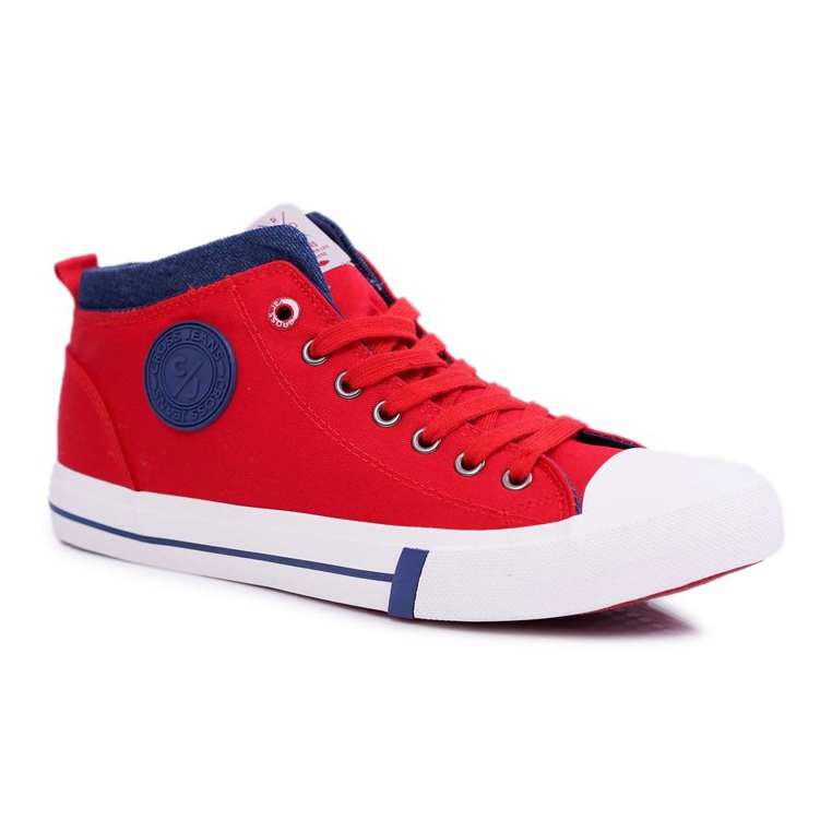 Sneakers da uomo High Cross Jeans Materiale Rosso DD1R4059