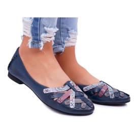 Ballerine da donna Maciejka Pelle Blu Navy 01358