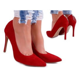 Tacchi a spillo da donna Laura Messi 1727 Pelle scamosciata Red Valentine rosso